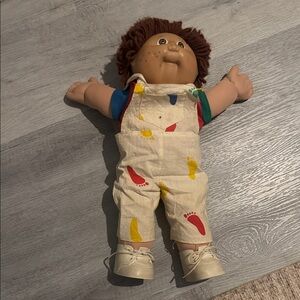 Vintage cabbage patch  Doll with Colorful Overalls
